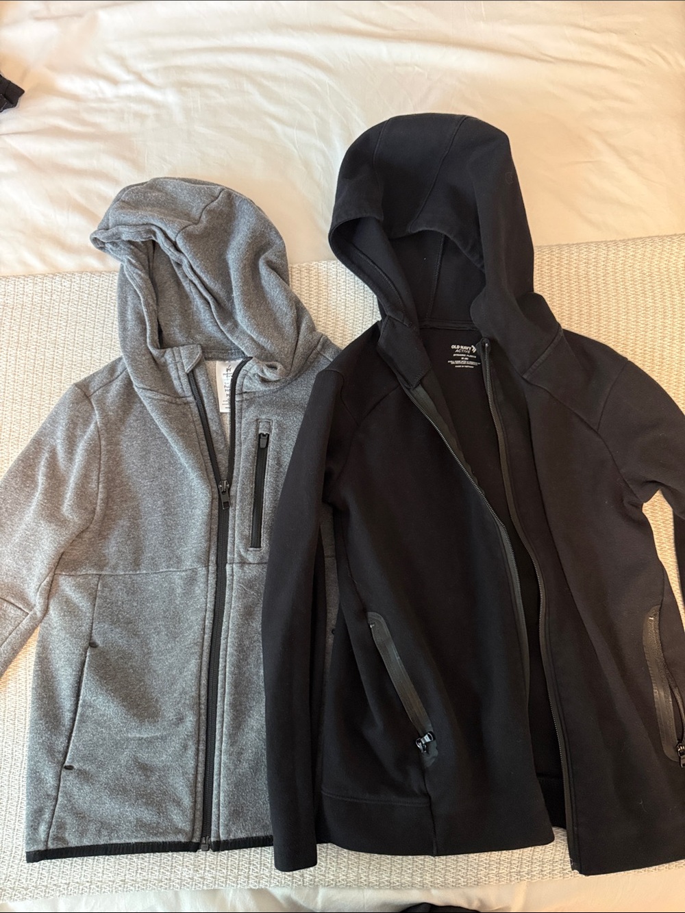 Men's Hooded Zip Jacket - Black and Gray